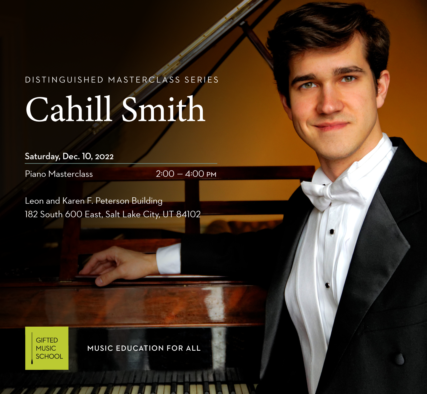 Cahill Smith teaches music Masterclass for Gifted Music School